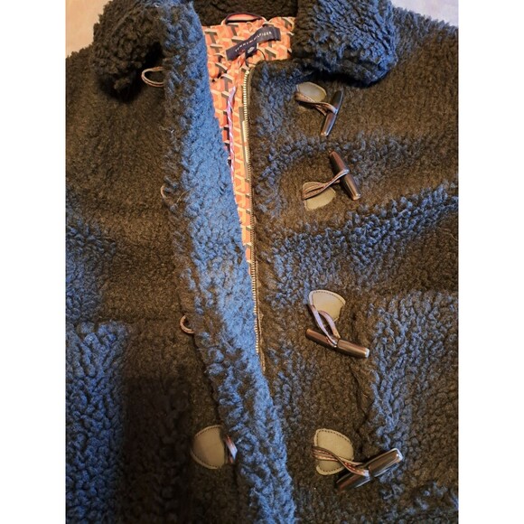 New Tommy Hilfiger Black Sherpa Toggle & Zip Lined Jacket Size XS MSRP $159 - Picture 7 of 16